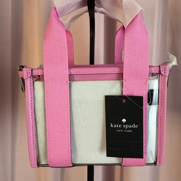 kate spade Pink Clear Mini Tote Bag KL063 - Picture 7 of 9